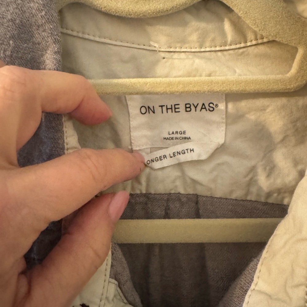 Pair of young men’s Volcum & On the Byas White Striped Men's Shirts - Picture 3 of 5